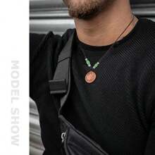 1pc Fashionable Pendant Necklace, Pure Copper Pendant, Stylish Jewelry Gift, Suitable For Daily Wear, Ideal For Valentine's Day, Birthday, And Gift-Giving