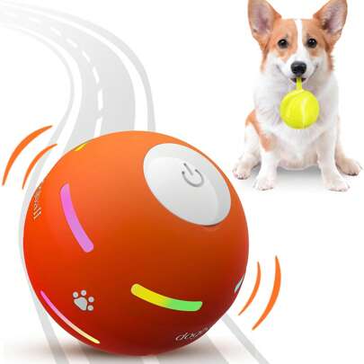 PETSIN 1pc Interactive Dog Toys Dog Ball,Durable Active Rolling Ball Wicked Ball,Automatic Moving Bouncing Rotating Ball For Puppy/Small/Medium Dogs,Fun And Engaging Gift ﻿Interactive Dog Toys Dog Ball,[Newly Upgraded] Durable Motion Activated Automatic Rolling Ball Toys For/Small/Medium/Large Dogs ﻿
