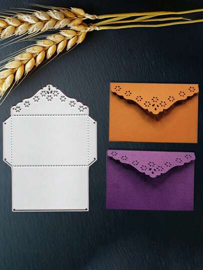 Envelope Template Metal Cutting Dies, DIY Scrapbooking Album And Embossing Stencil, Greeting Card Making Tool, Card Paper Cutting Crafts ,Gift Card Making Template Die Cuts