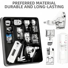11Pcs Sewing Machine Presser Feet Set For Low Shank Sewing Machine Brother Singer Janome Babylock Kenmore Euro-Pro White Juki New Home Sewing Machines - Silver - View 5