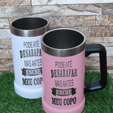 709ML THERMAL BEER MUG, Personalized With Laser WITH THEME: YOU CAN EVEN LET IT OUT - NEW LAUNCH DOUBLE WALL MUG - Beer Glass Gift Ideas - 淺粉色 - 查看 2