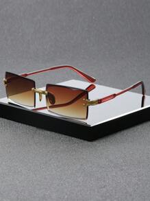 3 件/4 件/5 件男女通用组合，1 件亚克力无框方形眼镜，塑料装饰眼镜，Y2K 方形休闲复古海滩时尚眼镜，适合日常佩戴，四季皆宜 - 多色 - 查看 14