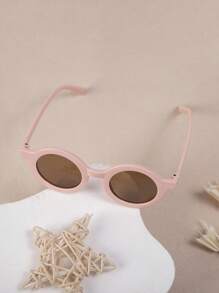 2pcs/Set Exaggerated Bow Headband & Circular Eyeglasses Frame Decor Fashion Sweet Cute Kids Hair Accessories