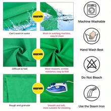 2x3M Professional Photography Backdrop - Wrinkle-Resistant Studio Background Cloth, Portable & Foldable For Live Streaming, Portrait Photography, Video Shooting & Product Display - Green - View 8