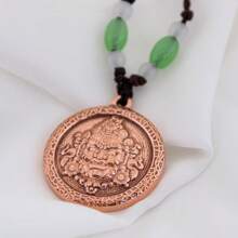 1pc Fashionable Pendant Necklace, Pure Copper Pendant, Stylish Jewelry Gift, Suitable For Daily Wear, Ideal For Valentine's Day, Birthday, And Gift-Giving