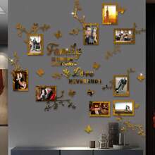 1 pieza Adhesivo de pared de marco acrílico creativo con diseño de rama de árbol, 9 ramas de marco con decoración de pared de rompecabezas de mariposa, adhesivo de marco de rama acrílico, regalo para cumpleaños, festivales, adecuado para sala de estar, dormitorio, estudio, entrada, decoración de pared de fondo de sofá, regalos de graduación, decoración de habitación, decoración del hogar, decoración de baño, decoración de dormitorio, decoración de habitación, artículos de decoración de sala de estar, decoración del hogar, papel tapiz de pared de sala de estar, pegatinas personalizadas