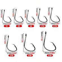 50Pcs Hooks Fishhooks Black Barbed Hooks Carp fishing-equipment Fishing Tools Eagle Mouth Hooks Fishing Supplies