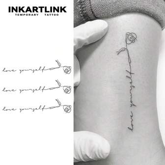  Tecnología revolucionaria de tatuaje INKARTLINK, tatuajes semipermanentes, dibujos de rosas a línea, tatuajes realistas, tatuajes conmovedores, tatuajes temporales, resistentes al agua, apariencia de tatuaje auténtico, tatuajes de diseño de nicho, tatuajes de jugo, tatuajes de plantas