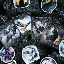 1 件深色系列涂鸦贴纸，个性化创意 DIY 笔记本电脑贴纸、墙壁贴纸、装饰贴纸 - 均碼 - 查看 9