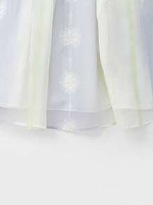 Balabala Girls' Embroidered Hanfu Dress, Modern Chinese-Style Summer Outfit, 2025