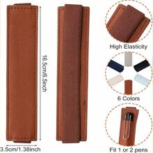 1pc Portable And Stylish Notebook Pencil Case With Elastic Band, Tablet Pencil Case, Easy To Carry - Multicolor - View 4