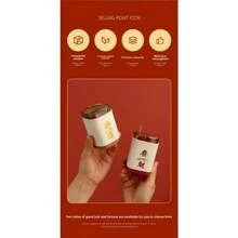 Minimalist & Festive Holiday Home Use Lucky/Prosperous Toothpick Dispenser, Suitable For Living Room/Kitchen Toothpick Storage - Multicolor - View 4