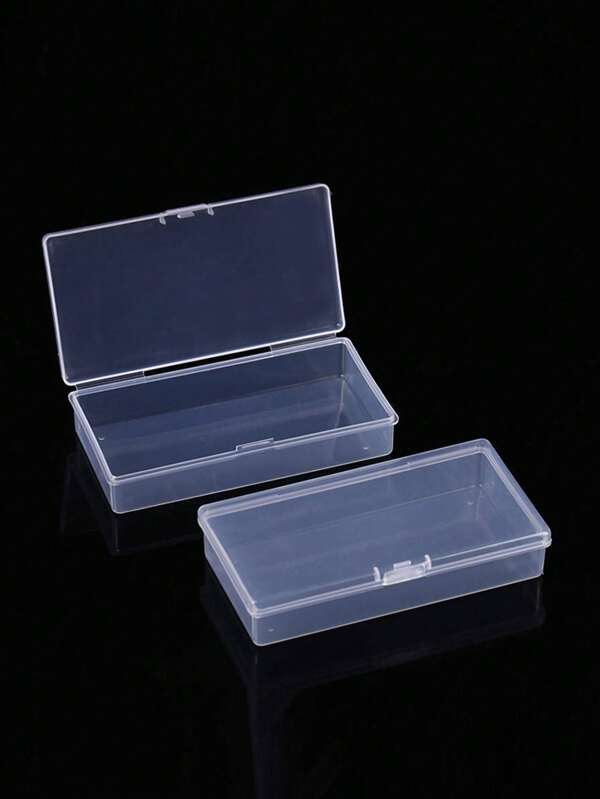 1pc/3pcs/20pcs Transparent Rectangular Plastic Boxes For Jewelry And Small Items Display And Storage