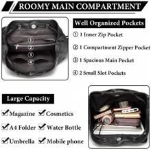 Backpack Womens, Vaschy PU Leather Backpack Purse Fashion Ladies Rucksack Casual Backpack School Bag For Teen Girls, Black,