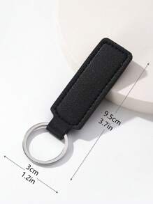 1pc Unisex PU Leather Keychain, Simple Windmill Design Leather Key Chain DIY Accessories
