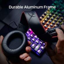 HyperX Cloud 2 Gaming Headset 7.1 Surround Sound/ Aluminum Frame/Detachable Mic For PC/PS Cloud 2 Gamer Wired Headphone - Black - View 2