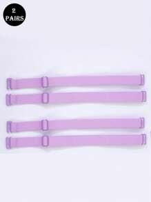 2 Pairs Women Bra Straps, Non-Slip Adjustable Elastic Bra Strap Lingerie Accessories - Multicolor - View 14