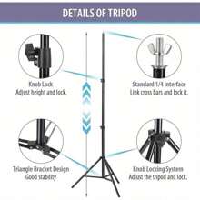 Youyijia Adjustable Backdrop Stand Kit  Photography And Video Studio 2 * 3m 6.5 * 9.8ft Photo Background Support System With Carrying Bag And 4 Clamps - 6.5 * 9.8ft - View 5