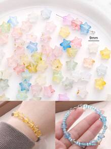 beadia Bộ hạt hoa nhỏ bằng Acrylic 10g 6x3mm trang nhã với giấy bạc vàng - Lấp lánh và mờ, nhiều màu sắc để làm đồ trang sức DIY, vòng tay & vòng cổ - bông hoa - Xem 4