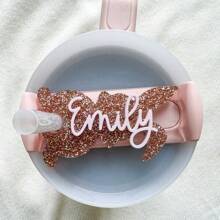 1 Pieza Etiqueta de tapa con conejito de Pascua | Etiqueta de conejito | Etiqueta de plato de conejito | Etiqueta con nombre personalizada de acrílico | Para tumblers de 20/30oz y 40oz - Multicolor - Ver 7