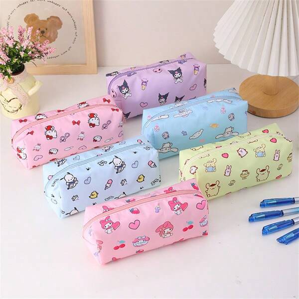 Sanrio Sanrio Pencil Case For Students With Highly Attractive And Large Capacity Stationery Storage Bag, Cute Girl Heart Stationery Box, Large Capacity Stationery Storage Bag, Aesthetic Desktop Organizing Box, Cute Pencil Case For Students And Office Use - Perfect For Gifts!, Back To School, School Supplies, Pencil Pouch, School Bag