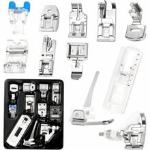 11Pcs Sewing Machine Presser Feet Set For Low Shank Sewing Machine Brother Singer Janome Babylock Kenmore Euro-Pro White Juki New Home Sewing Machines - Silver - View 1