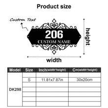 1pc Custom Vintage Metal Doorplate Decorative Art, Rural Street Nameplate Wall Decorations - Personalized Door Numbers And Text - Wall-Mounted Multifunctional Address Signs, House Numbers, Outdoor Address Signs, Farmhouse Door Art Gifts Birthday Graduation - Multicolor - View 30