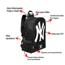 Men's Basic School Backpack Catch The Vision Printed New - Black - View 5