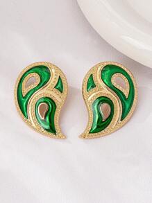 1 对金属水滴耳钉，优雅复古风格，适合日常、节日和各种场合 - 水滴 - 查看 10