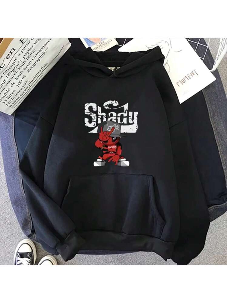 Slim Shady Printed Autumn And Winter Casual Fashion Hooded