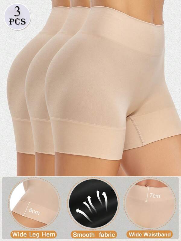 3pcs Shapewear Shorts For Women, Anti Chafing Shorts Boyshorts Panties Seamless Underwear Slip Shorts For Under Dress