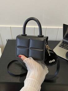 1pc High-Grade Small Bag Girls Bag Versatile Chain Messenger Bag Popular Retro Mini Handbag Plaid Small Square Bag New Fashion Niche Design Messenger Bag Girls Bag Popular Versatile Messenger Bag Is Very Suitable For Daily Matching And Also Suitable For Going Out For A Date And Shopping - Plaid Tote Bag - View 12