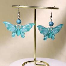 1 件蝴蝶形树脂材质女士时尚耳环套装，适合日常佩戴 - 蝴蝶型 - 查看 8