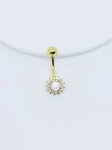 1 件装心形蝴蝶结形锆石肚脐环肚脐环肚脐钉 14G 圆杆穿孔首饰女士 - 蝴蝶結 心 - 查看 18