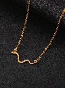 1 Stück neue modische, einfache Schlangen-Anhänger Halskette für Frauen, Frühlings-/Sommer-Accessoire