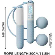 Smart Jump Rope, Jump Rope Counter For Training, Indoor And Outdoor Dual Use Jump Rope, Lightweight And Adjustable, Smart Jump Rope For Exercise And Weight Loss - Blue - View 2