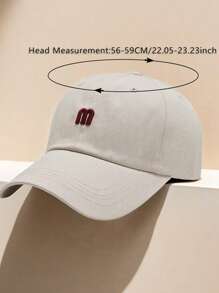 Unisex Baseball Cap, Spring New M Logo Embroidery Outdoor Sun Protection Casual Hat