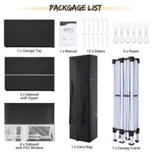 CAROMA 10x20 Pop Up Canopy Tent With 6 Sidewalls Easy Pop Up Tent 10x20 Waterproof Commercial Instant Shelter UPF 50+ Portable Gazebo Wedding Tents For Parties Carport Vender Events