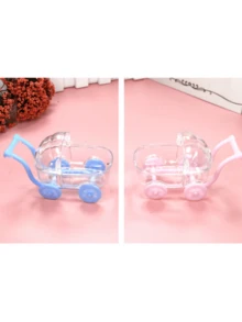 6pcs Creative Personalized Mini Carriage Wedding Candy Favor Boxes Party Favors Room Decor Bride Gifts Birthday Graduation Birthday Decorations Party Decorations Gift Bags - Multicolor - View 4