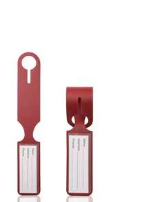 行李手柄标签，皮革 PVC 行李领取 ID 标签，航班登机牌夹，行李识别器，蓝色，红色，粉色，黑色 - 彩色 - 查看 12