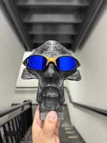 Juliet Oculos X-Metal Tio 2 Dark 24k - 寶藍色 - 查看 1