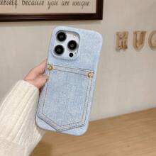 1 件复古牛仔风格 PU 皮革手机壳适用于 17 Air 16 16e 15 14 Plus 11 12 13 Pro Max、Pixel 10 9 Pro XL 6 7 8 Pro 6a 7a 8a 9a、Galaxy S25 S24 S21 S20 FE S22 S23 Plus Note 20 Ultra A03 A03S A04S A81 A12 A13 A14 A22 A23 A24 A32 A52 A71 4G A34 A42 A53 A54 5G A21 A21S 2020，经典优雅皮革手机保护套 - 淡藍+A - 查看 3