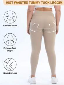 3 Pcs Plus Size High Waisted Leggings For Women ,  Butt Lifting Tummy Control Workout Running 4 Way Stretch Cargo Sports Pants,Suitable For Yoga, Sports And Casual Wear - 3Pcs 3colors - View 3
