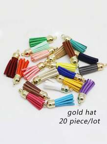 (20pcs/Pack) 4cm Retro British Style Tassels Keychain, Brooch, Clothing Decor, Bag Charm, Handmade DIY