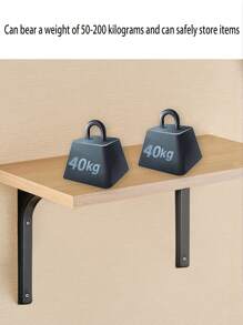 2 件不锈钢壁挂式 L 形支架，包括安装配件，可用于花盆和装饰 - 彩色 - 查看 10