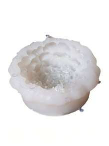 DIY 3D 仿真牡丹花形硅胶模具手工制作多花瓣花香薰蜡烛模具石膏树脂办公桌装饰植物香皂模具 - 白色矽膠模具 - 查看 3