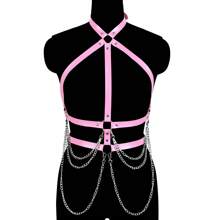 Adjustable Punk Style Leather Body Chain, Waist Belt, Belly Chain, Suitable For Women And Girls, Party Accessories - A - View 14