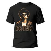 Playera, Artistas Y Bandas Legendarias, BRUNO, "Bruno Mars" - Negro - Ver 1