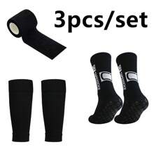 3 双装 女款男款运动袜 腿套 防滑足球袜 防滑袜 - 彩色 - 查看 8