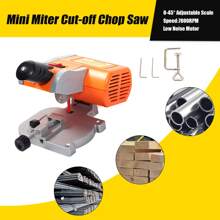 Mini Bench Cut-Off Saw Set, 7800 RPM High-Speed Blade, Adjustable Miter, Portable Precision Cutter For Metal, Wood & Plastic, 90W Power, Efficient - Orange - View 7